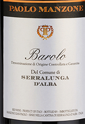 Barolo DOCG del Comune di Serralunga d'Alba Piemont Paolo Manzone 