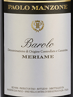 Barolo DOCG Meriame Piemont Paolo Manzone 