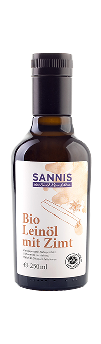 SANNIS Bio-Leinl mit Zimt "extra nativ" 250 ml Kulinarik SANNIS 