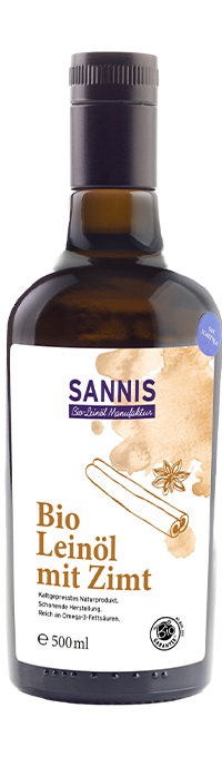 SANNIS Bio-Leinl mit Zimt "extra nativ" 500 ml Kulinarik SANNIS 